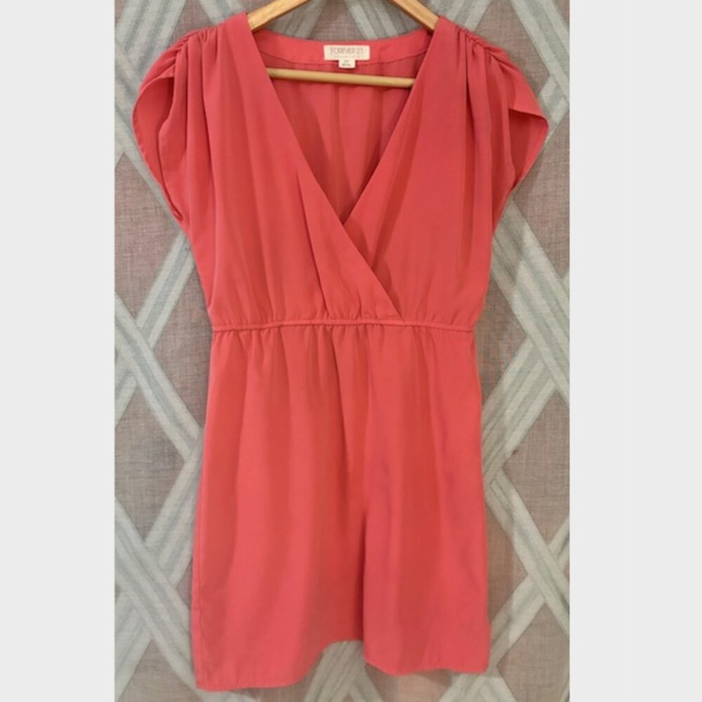 Cute Pink Cross V Neck Dress Forever 21 Essentials
